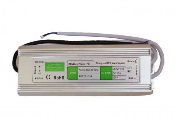 БЛОК ЖИВЛЕННЯ 12V120W IP67 (ВОЛОГОЗАХИЩЕННИЙ)